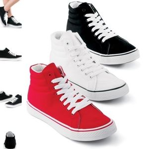 Brand New Balera White Canvas Hightops